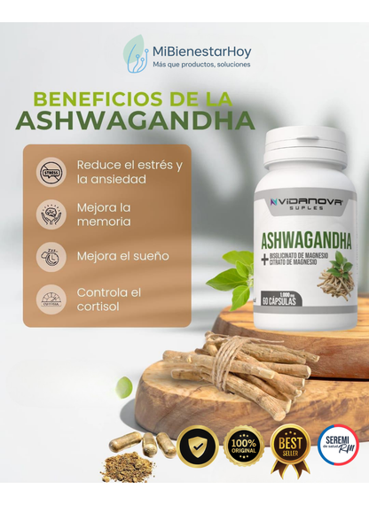 Ashwagandha + Magnesio | Recupera tu calma, enfoca tu mente y activa tu energía